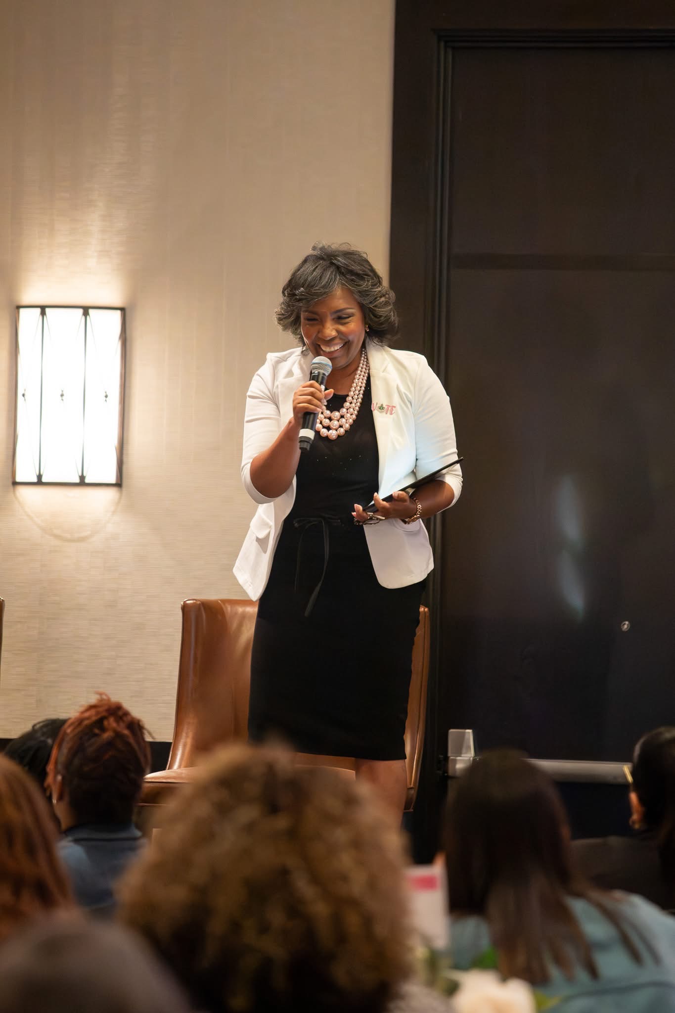 Dr. Yolanda White speaking at Wichita Habitat for Humanity