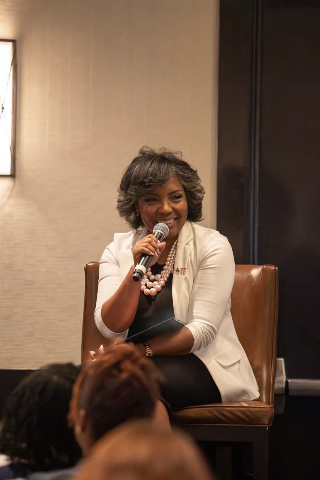 Dr. Yolanda White in conversation at Wichita Habitat for Humanity